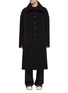 Main View - Click To Enlarge - RICK OWENS  - Dracucollar Melton Wool Coat Jacket