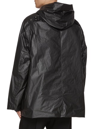 Back View - Click To Enlarge - RICK OWENS  - Coated Mac Cropped Jacket