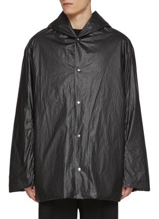 Main View - Click To Enlarge - RICK OWENS  - Coated Mac Cropped Jacket