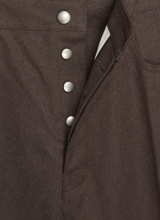  - RICK OWENS  - Straight Leg Whipcord Cotton Jeans