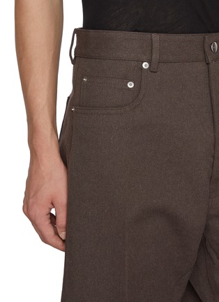  - RICK OWENS  - Straight Leg Whipcord Cotton Jeans