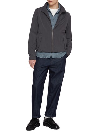 Figure View - Click To Enlarge - EQUIL - Spread Collar Flax Linen Shirt