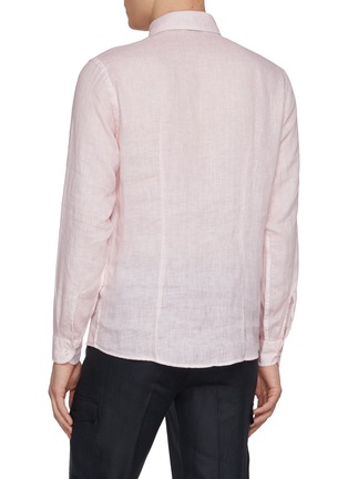 Back View - Click To Enlarge - EQUIL - Spread Collar Flax Linen Shirt