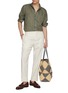 Figure View - Click To Enlarge - EQUIL - Spread Collar Flax Linen Shirt