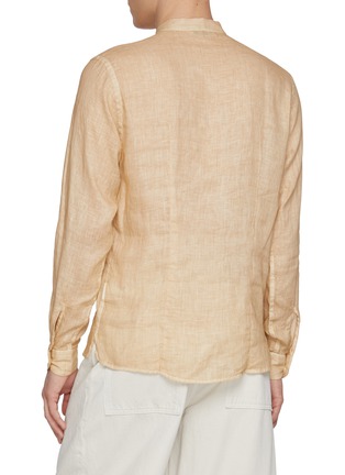 Back View - Click To Enlarge - EQUIL - Mandarin Collar Linen Shirt