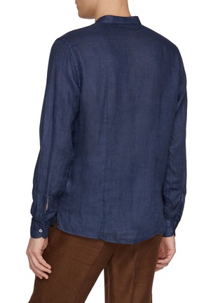 Back View - Click To Enlarge - EQUIL - Mandarin Collar Linen Shirt