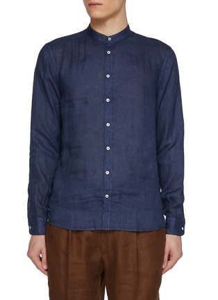 Main View - Click To Enlarge - EQUIL - Mandarin Collar Linen Shirt