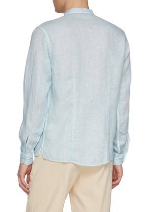 Back View - Click To Enlarge - EQUIL - Mandarin Collar Linen Shirt
