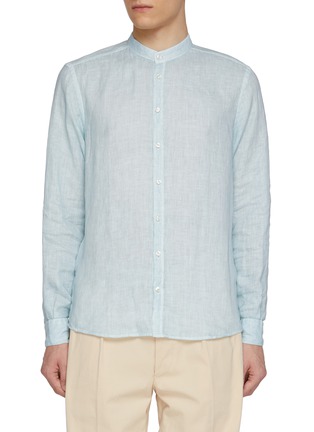 Main View - Click To Enlarge - EQUIL - Mandarin Collar Linen Shirt