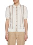 Main View - Click To Enlarge - EQUIL - Striped Button Up Knit Cotton Polo Shirt