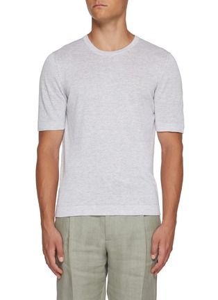 Main View - Click To Enlarge - EQUIL - Linen Cotton Crewneck T-Shirt