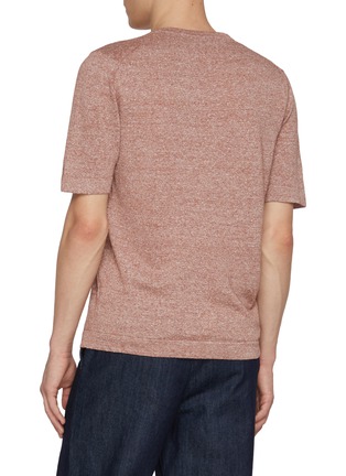 Back View - Click To Enlarge - EQUIL - Crewneck Flax Linen Cotton T-shirt