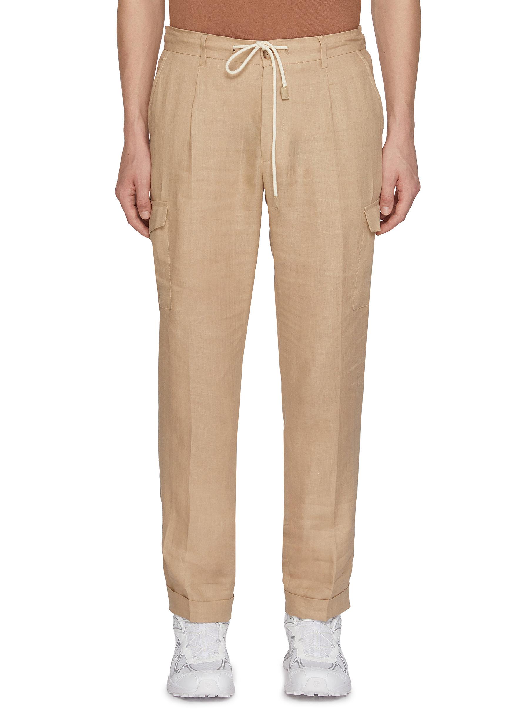 Khaki Cotton and Wool Pants FW24 31768336 | Zegna CA