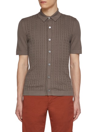 Main View - Click To Enlarge - EQUIL - Cotton Cable Knit Shirt