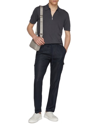 Figure View - Click To Enlarge - EQUIL - Half Zip Cotton Tennis Polo Shirt