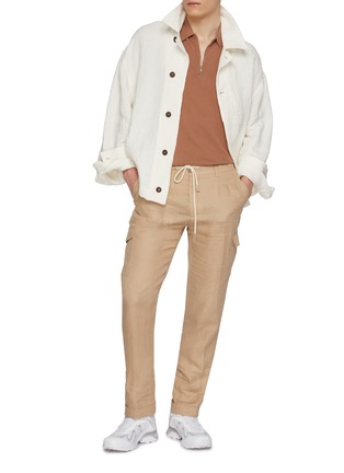 Figure View - Click To Enlarge - EQUIL - Half Zip Cotton Polo Shirt