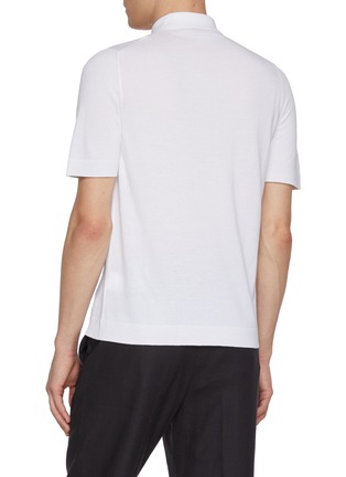 Back View - Click To Enlarge - EQUIL - Contrast Placket Cotton Polo Shirt