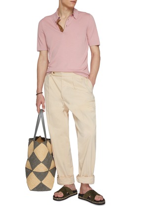Figure View - Click To Enlarge - EQUIL - Contrast Placket Cotton Polo Shirt