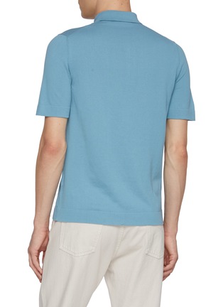 Back View - Click To Enlarge - EQUIL - Contrast Placket Cotton Polo Shirt