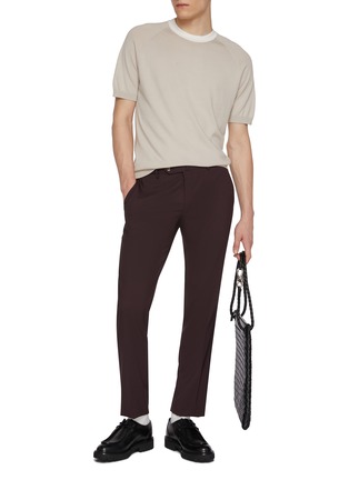 Figure View - Click To Enlarge - EQUIL - Contrast Crewneck Cotton Knit T-shirt