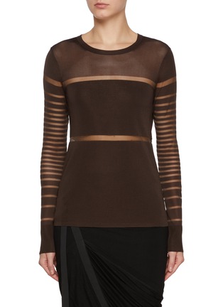 Main View - Click To Enlarge - HELMUT LANG - Space Sheer Top