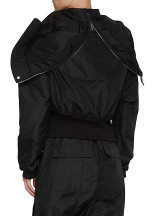 Back View - Click To Enlarge - RICK OWENS DRKSHDW - Alice Cropped Nylon Canvas Parka Jacket