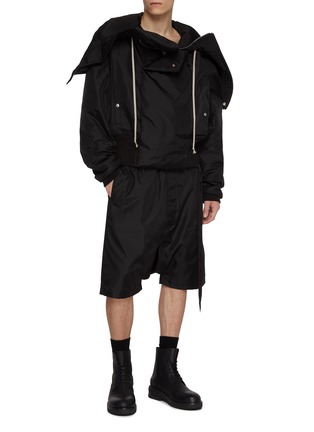 Figure View - Click To Enlarge - RICK OWENS DRKSHDW - Alice Cropped Nylon Canvas Parka Jacket