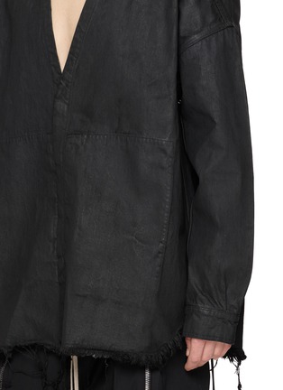  - RICK OWENS DRKSHDW - Lido Larry Convertible Dark Wash Denim Shirt