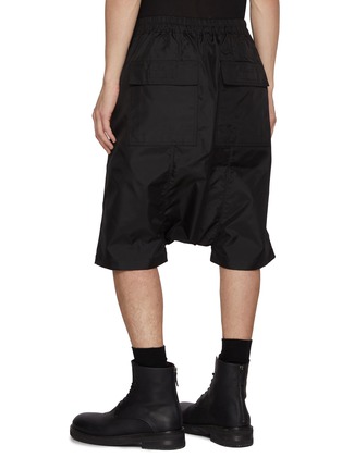 Back View - Click To Enlarge - RICK OWENS DRKSHDW - Drawstring Waist Nylon Canvas Shorts