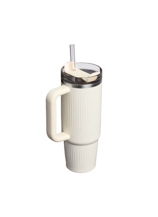 Detail View - Click To Enlarge - STANLEY - The Quencher H2.0 FlowState™ Fluted Tumbler 30oz — Cream Gloss