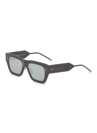 Main View - Click To Enlarge - THOM BROWNE - Rectangular Acetate Sunglasses
