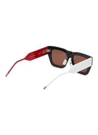 Figure View - Click To Enlarge - THOM BROWNE - Rectangular Acetate Sunglasses