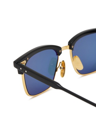 Detail View - Click To Enlarge - THOM BROWNE - Rectangular Acetate Titanium Sunglasses