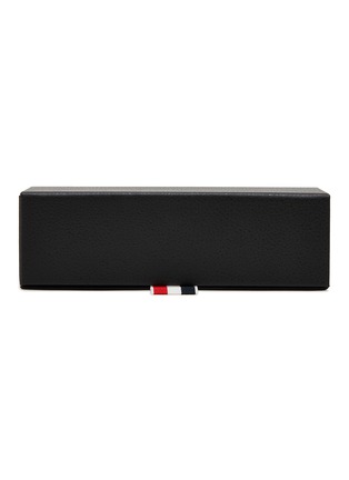 Detail View - Click To Enlarge - THOM BROWNE - Rectangular Acetate Titanium Sunglasses
