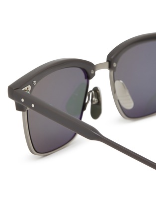 Detail View - Click To Enlarge - THOM BROWNE - Rectangular Acetate Titanium Sunglasses