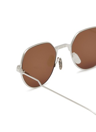 Detail View - Click To Enlarge - THOM BROWNE - Round Titanium Sunglasses