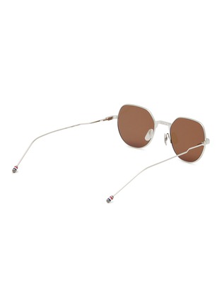 Figure View - Click To Enlarge - THOM BROWNE - Round Titanium Sunglasses