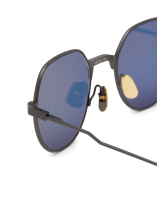 Detail View - Click To Enlarge - THOM BROWNE - Round Titanium Sunglasses