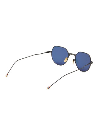 Figure View - Click To Enlarge - THOM BROWNE - Round Titanium Sunglasses