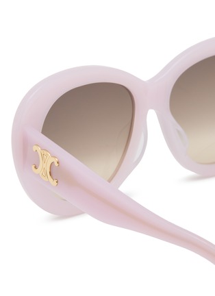 Detail View - Click To Enlarge - CELINE - Triomphe Acetate Cat Eye Sunglasses