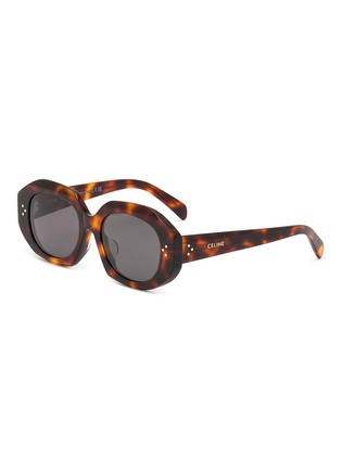 Main View - Click To Enlarge - CELINE - 3 Dots Acetate Round Sunglasses