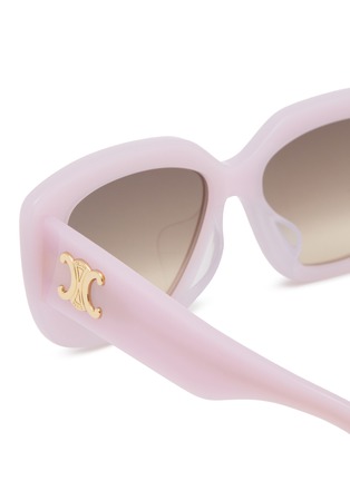 Detail View - Click To Enlarge - CELINE - Triomphe Acetate Rectangular Sunglasses