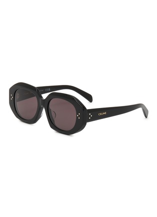Main View - Click To Enlarge - CELINE - 3 Dots Acetate Round Sunglasses