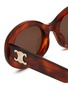 Detail View - Click To Enlarge - CELINE - Triomphe Acetate Oval Sunglasses