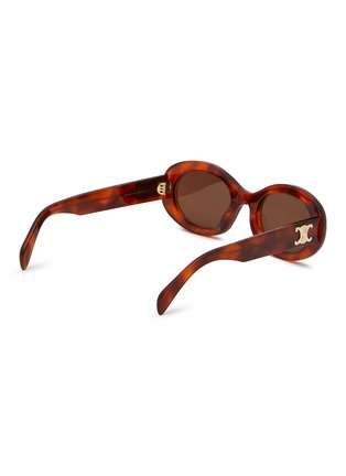 Figure View - Click To Enlarge - CELINE - Triomphe Acetate Oval Sunglasses