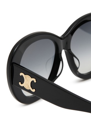 Detail View - Click To Enlarge - CELINE - Triomphe Acetate Cat Eye Sunglasses