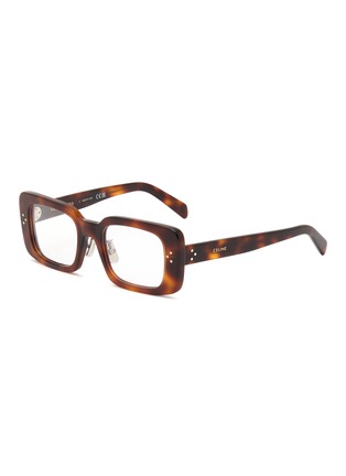 Main View - Click To Enlarge - CELINE - 3 Dots Acetate Rectangular Optical Glasses