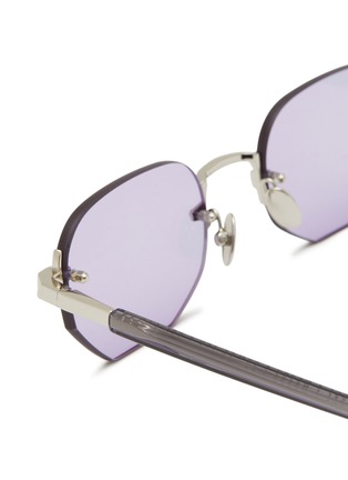 Detail View - Click To Enlarge - GAST - Moonstone Metal Irregular Sunglasses