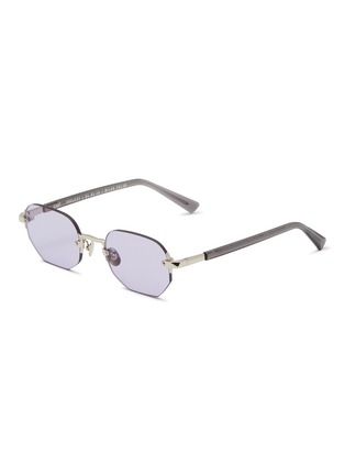 Main View - Click To Enlarge - GAST - Moonstone Metal Irregular Sunglasses