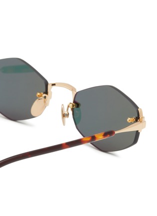 Detail View - Click To Enlarge - GAST - Lunar Metal Irregular Sunglasses